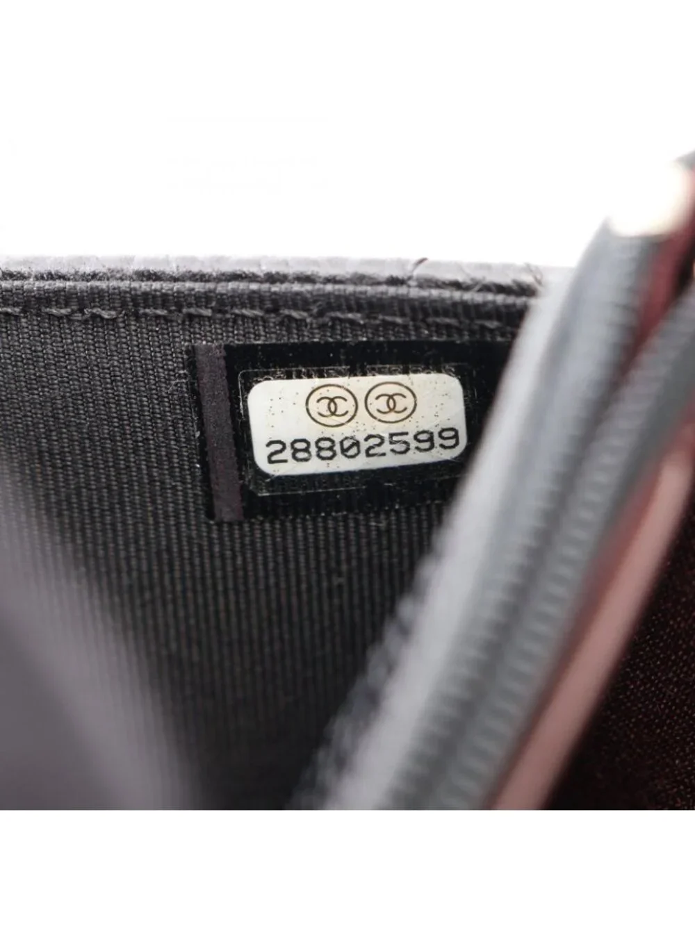 Chanel Shoulder Bag Quilted Black Caviar Leather Chain Wallet